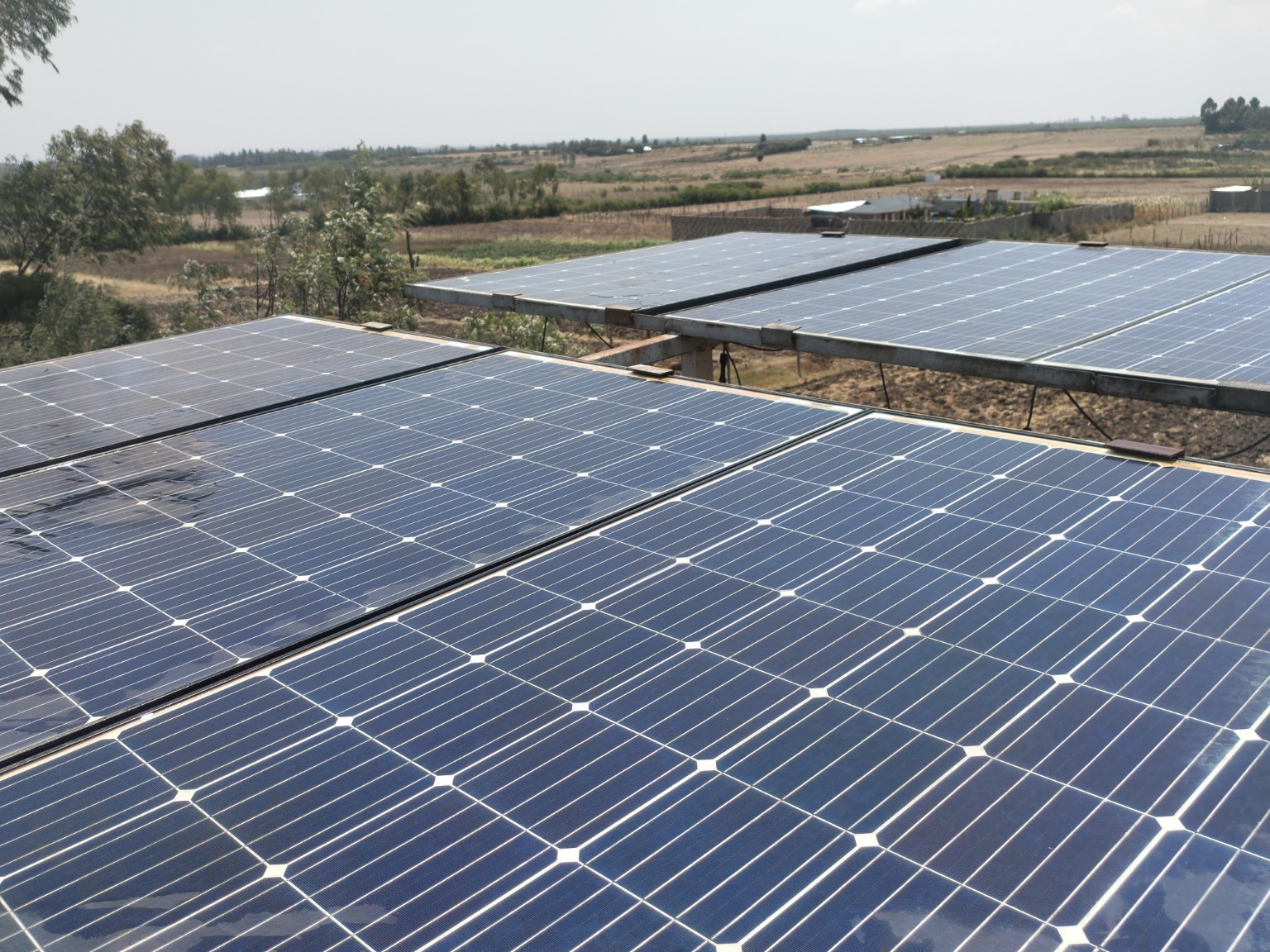 Large solar panel array